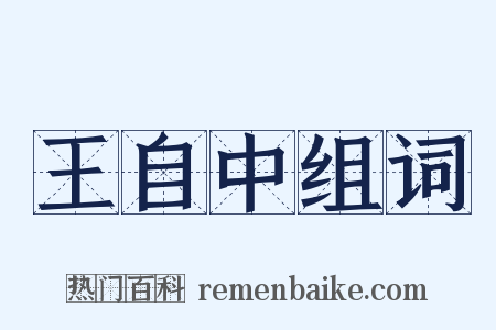 王自中组词是什么意思的图片